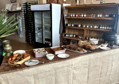 bow and arrow buffet table