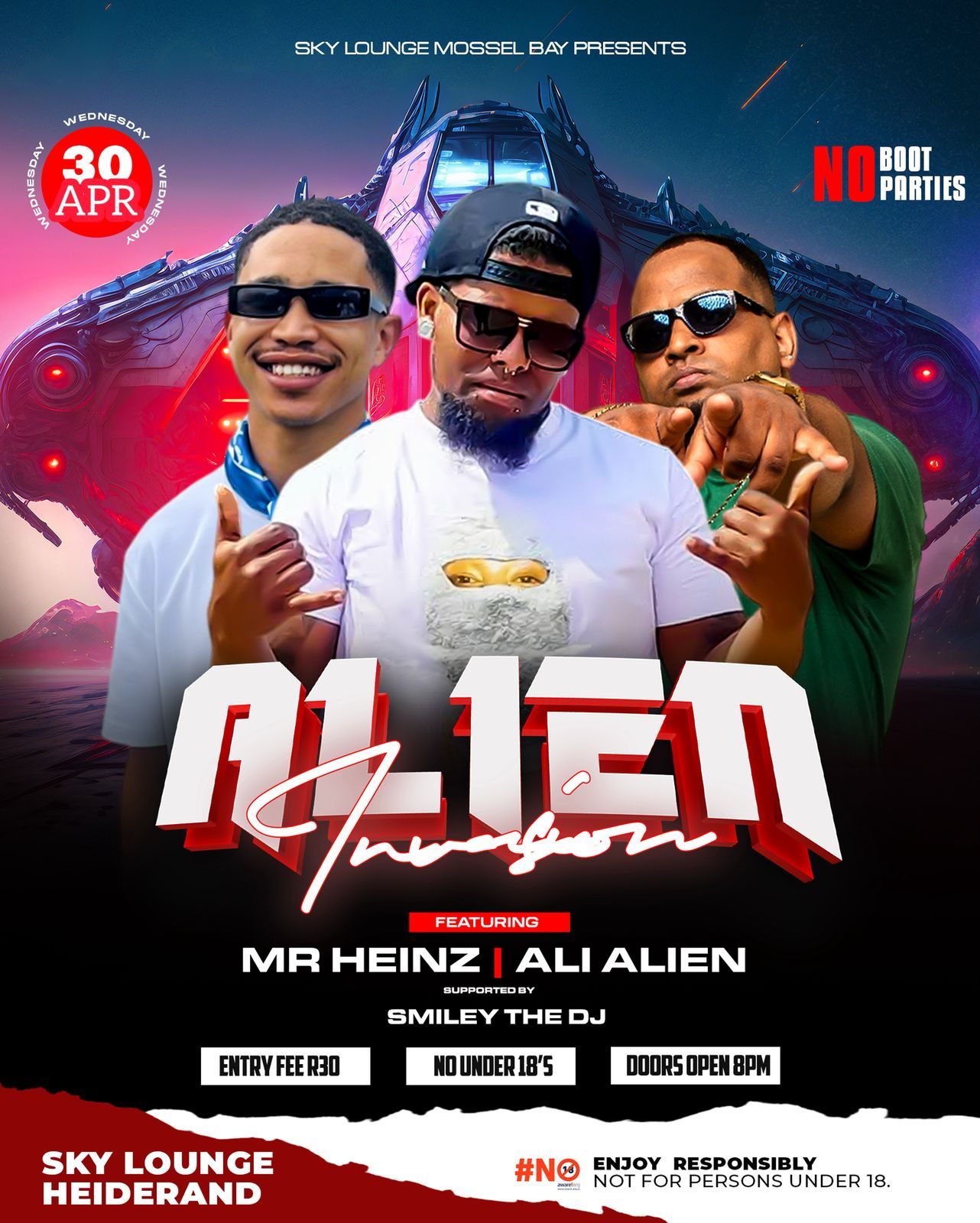 alien invasion sky lounge 30 april 25
