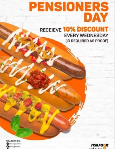 pensioners day special at sausage saloon