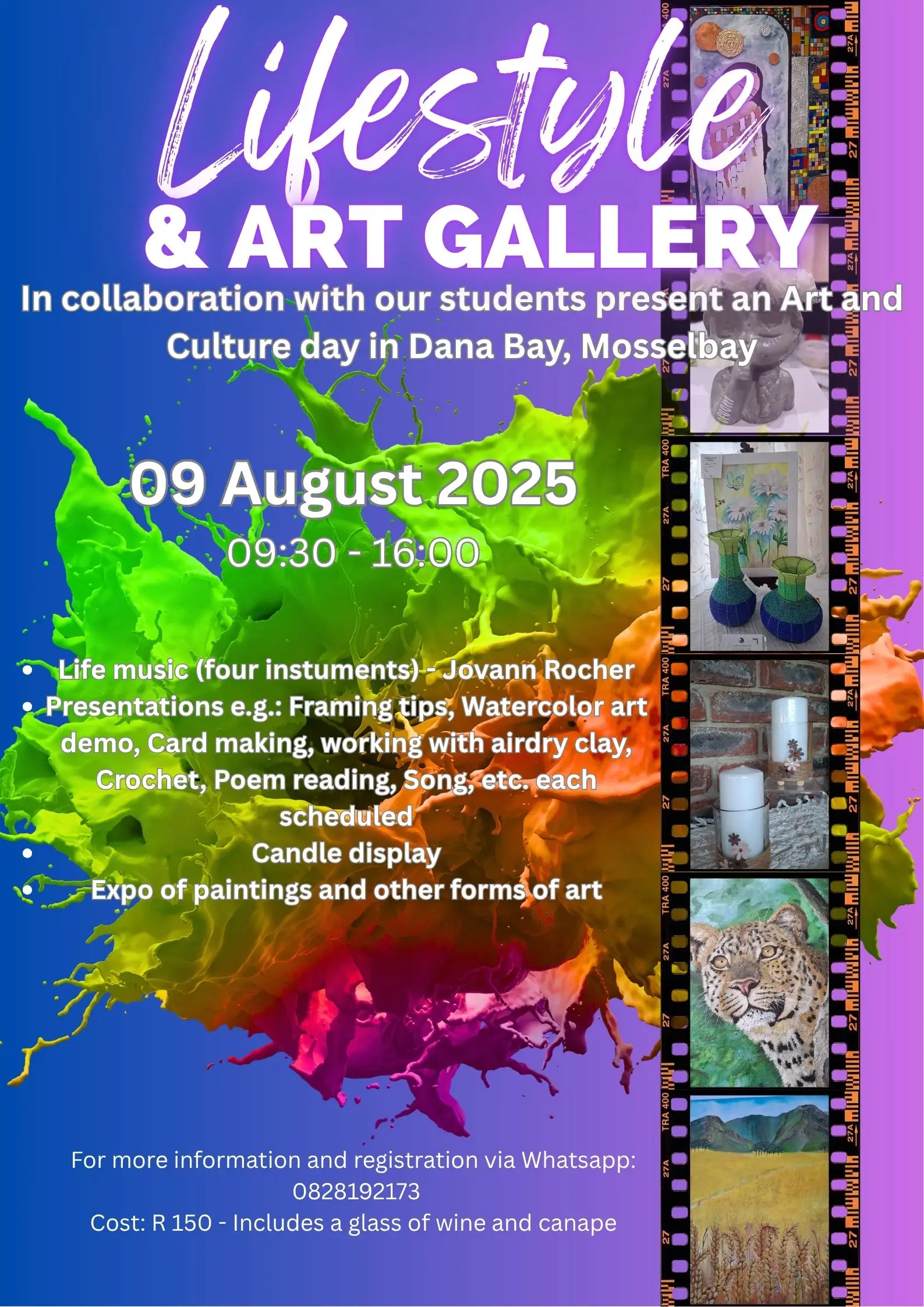 purple modern world art day (poster)