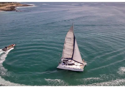 mossel bay waterfrront charters aerial shot of aquamarine