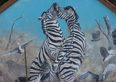 zebra mural