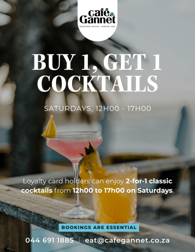 café gannet buy 1 get 1 cocktails
