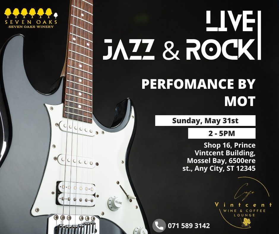 live jazz and rock at cafe vintcent 31st may 26 from 14h00 to 17h00 live jazz and rock at cafe vintcent 31st may 26 from 14h00 to 17h00