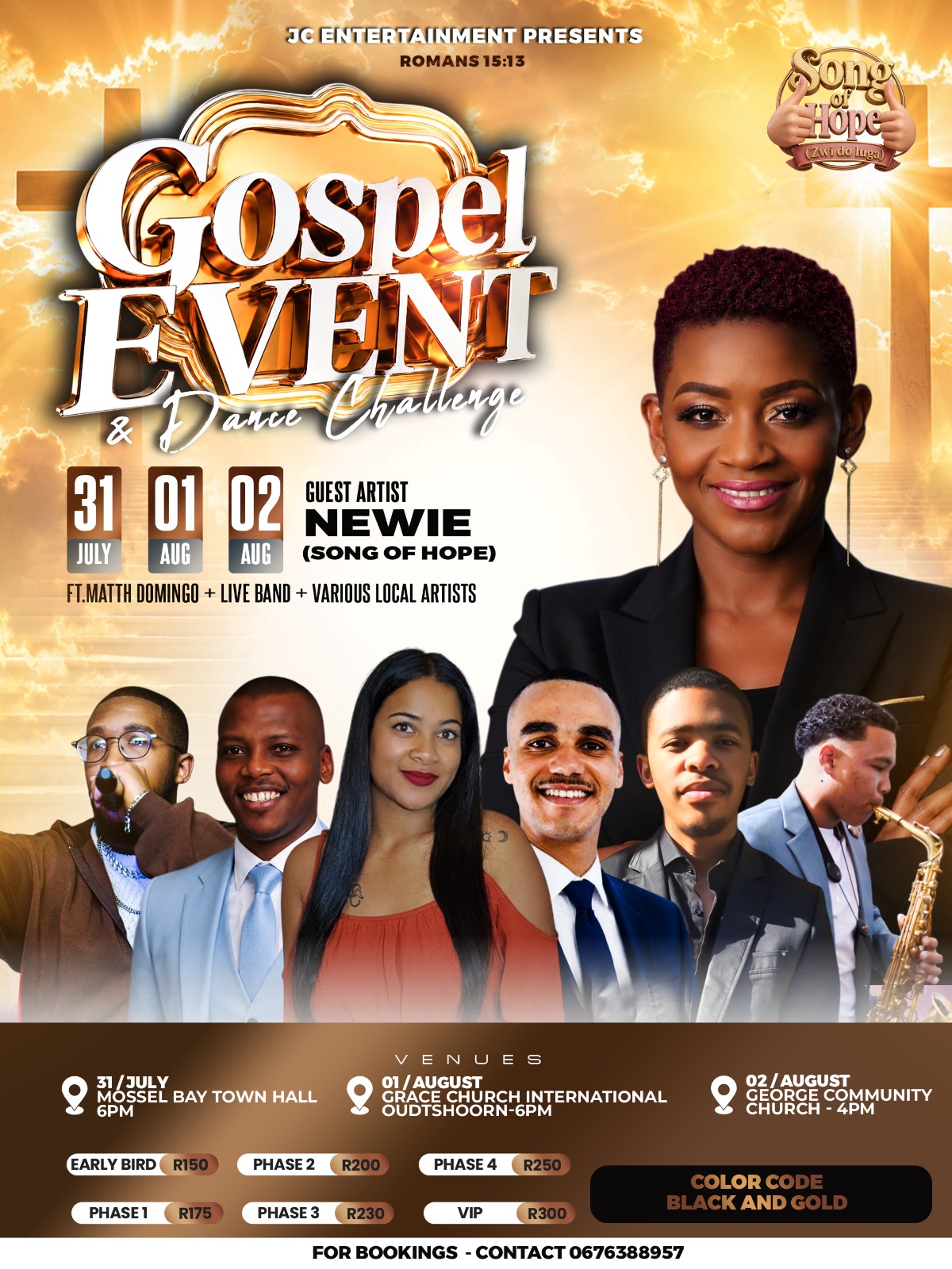 gospel event and dance challenge 31 july 26 mossel bay town hall at 18h00 gospel event and dance challenge 31 july 26 mossel bay town hall at 18h00
