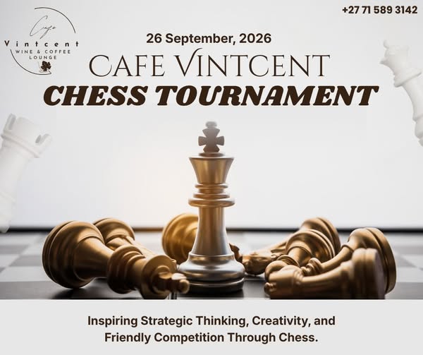 chess tournament at cafe vintcent from 12h00 to 17h00 on 26 september 26 chess tournament at cafe vintcent from 12h00 to 17h00 on 26 september 26